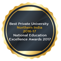 Best Private University Northern India 2016-17
National Education Excellence Awards 2017